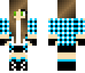 brownhair greeneyed checkered girl