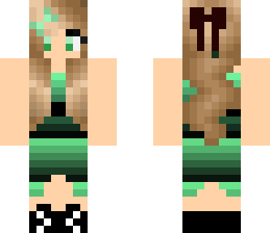blonde green prom girl