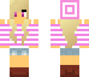 purple blonde beanie girl