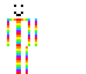 rainbow stick person