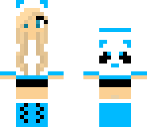 blue panda girl