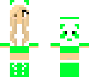 green panda girl