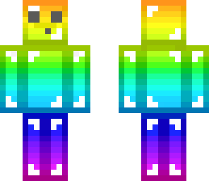 Rainbow Slime Cute Colourful Minecraft Skins