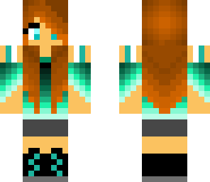 cute blue green girl