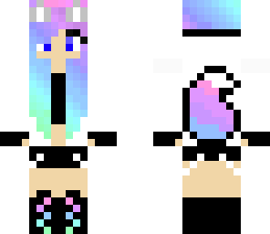 colorful wolf girl