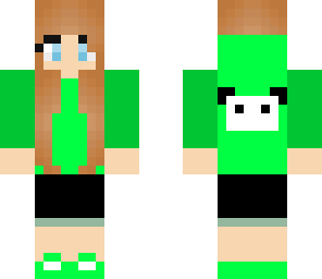 green panda girl