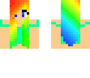 rainbow hair girl