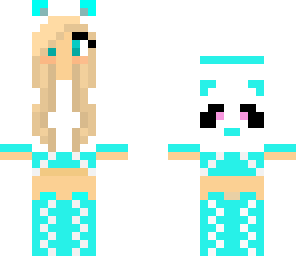 blue panda girl