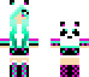 cotton candy panda girl