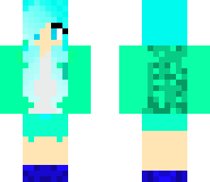 mint green girl