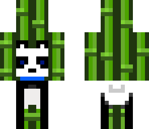 little panda in bamboo
