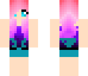 blue purple and pink hair