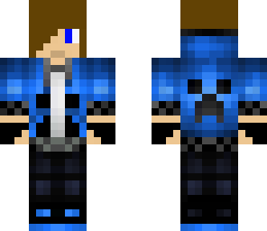 blue creeper hoodie boy