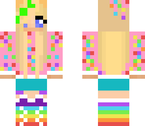 rainbow dot girl