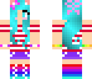 blue haired girl