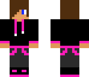 cool pink and black hoodie guy