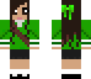 anime school girl - green