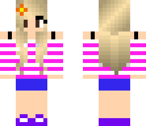 pink blonde girl