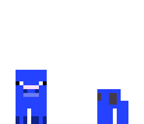 blue dyed pig