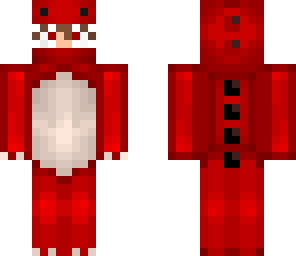 red dino suit