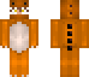 orange dinosaur guy suit