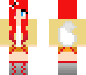 red and white fox girl