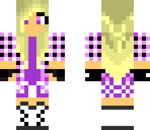 purple blonde girl