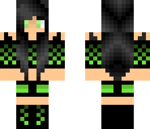 green black hair girl