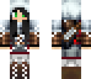 cute assassin girl with sword on back