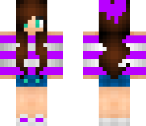 purple girl with bow