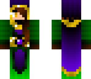 female violet fire gem mage