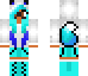 blue wolf girl with glasses