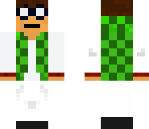 green checkered vest hoodie nerd
