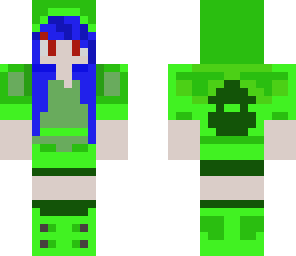 lime green emo girl