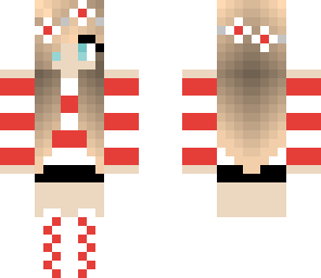cute girl with stripes