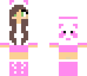 cute pink panda girl