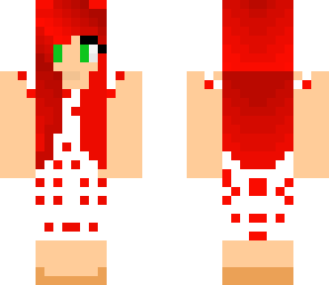 red head and red dress