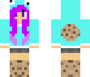 teal cookie girl purple hair