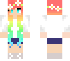 rainbow hair girl