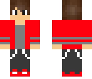 red and grey boy with hightops