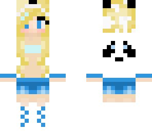 blue panda girl