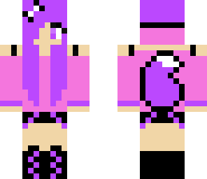 purple and pink fox girl