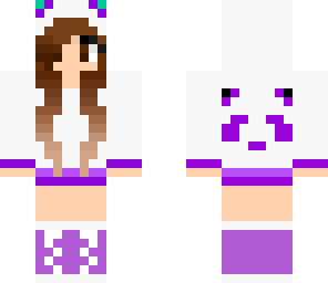cute purple panda hoodie girl