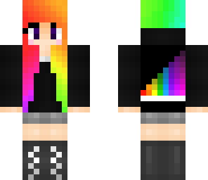 cool rainbow dj girl