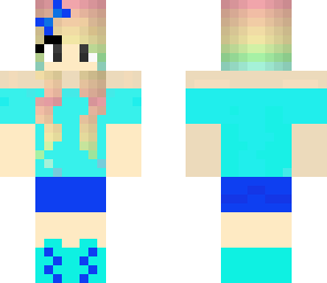girl with rainbow hair