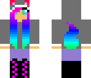 rainbow wolf girl