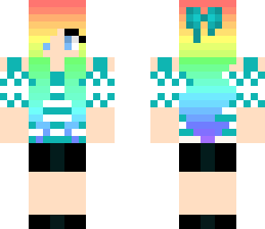 rainbow hair girl