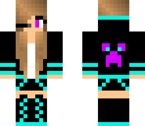 blue and purple creeper girl