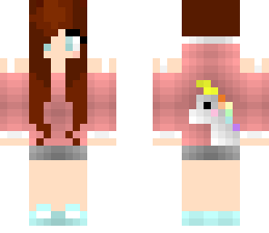 unicorn girl with brown hair