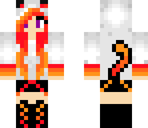 red and orange cat girl